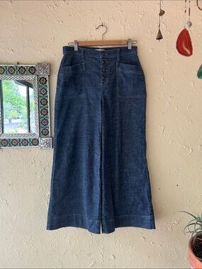 Evereve Sailor Cropped Wide Leg Jeans 🌟 size 28
